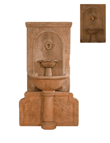 Imperia Antica Wall Outdoor Cast Stone Garden Fountain Fountain Tuscan